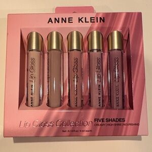 Anne Klein Lip Gloss Set - Pink and Nude Shades NEW